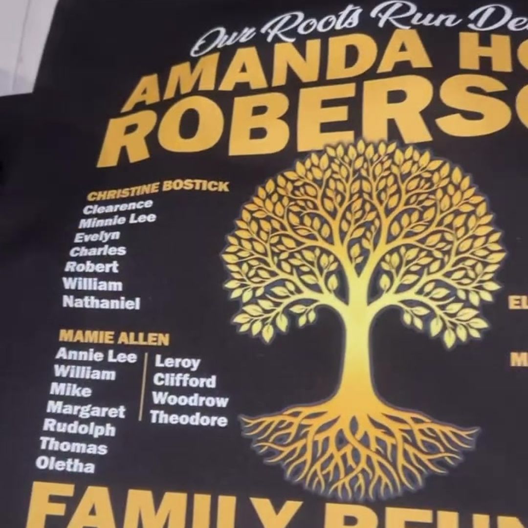 Sixty-piece family reunion tees and totes